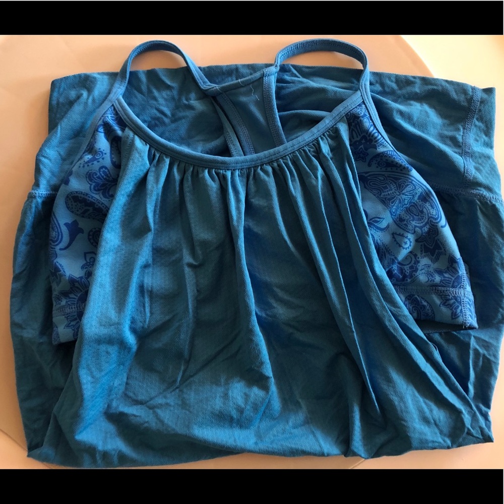 Lululemon “No Limits” Blue Two-in-one Tank - Picture 1 of 6